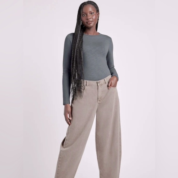 Splendid Sz XL Gray Long Sleeve Classic Tee with fine ribbing - Picture 4 of 7